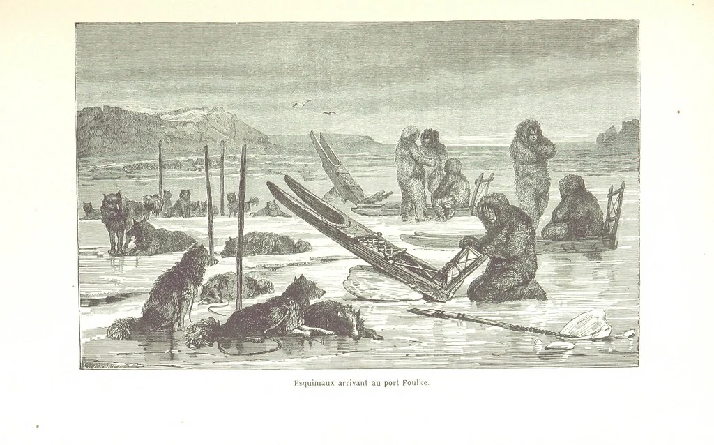 An illustration from La Mer Libre du Pole ... Traduit de l'Anglais et accompagné de notes ... par F. de Lanoye. Ouvrage illustré de 70 gravures, etc, 1868, leaf 291
