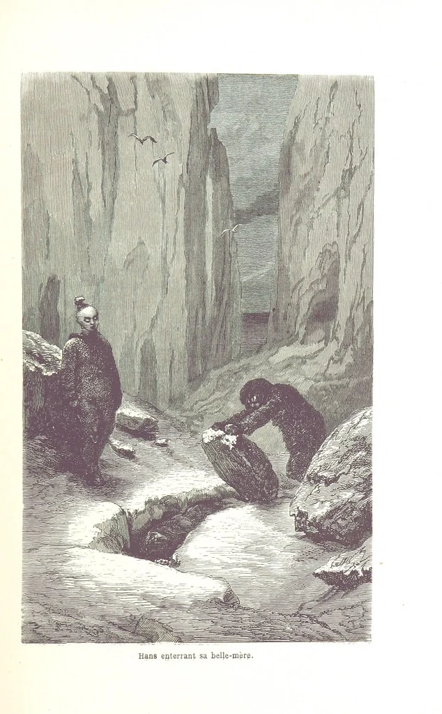 An illustration from La Mer Libre du Pole ... Traduit de l'Anglais et accompagné de notes ... par F. de Lanoye. Ouvrage illustré de 70 gravures, etc, 1868, leaf 335