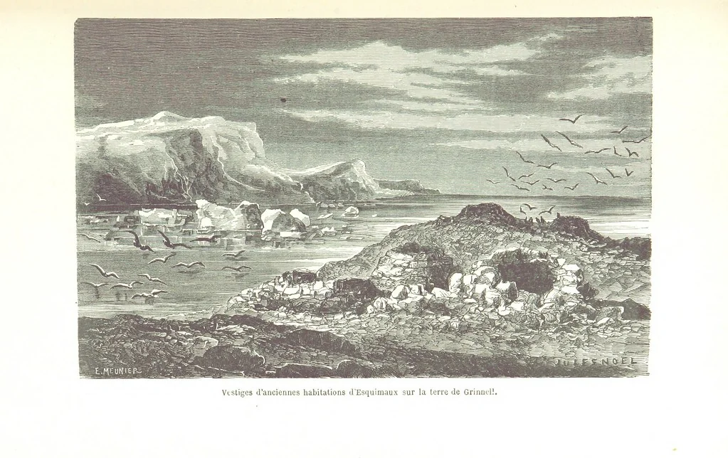 An illustration from La Mer Libre du Pole ... Traduit de l'Anglais et accompagné de notes ... par F. de Lanoye. Ouvrage illustré de 70 gravures, etc, 1868, leaf 377