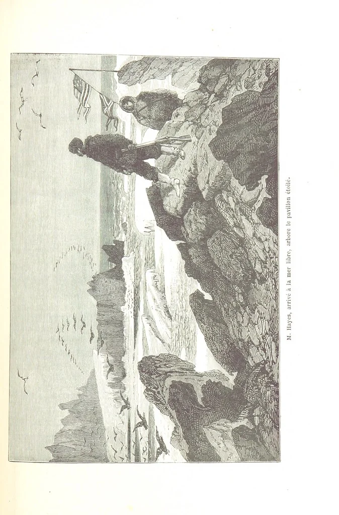 An illustration from La Mer Libre du Pole ... Traduit de l'Anglais et accompagné de notes ... par F. de Lanoye. Ouvrage illustré de 70 gravures, etc, 1868, leaf 391