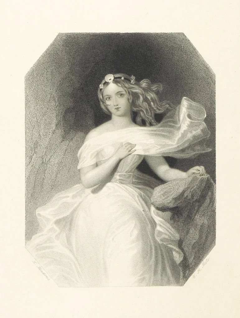 An illustration from The Shakspeare Gallery, containing the principal female characters in the plays of the great poet. Engraved ... from drawings by the first artists, under the superintendence of C. H. [With portions of the text, 1836, leaf 14
