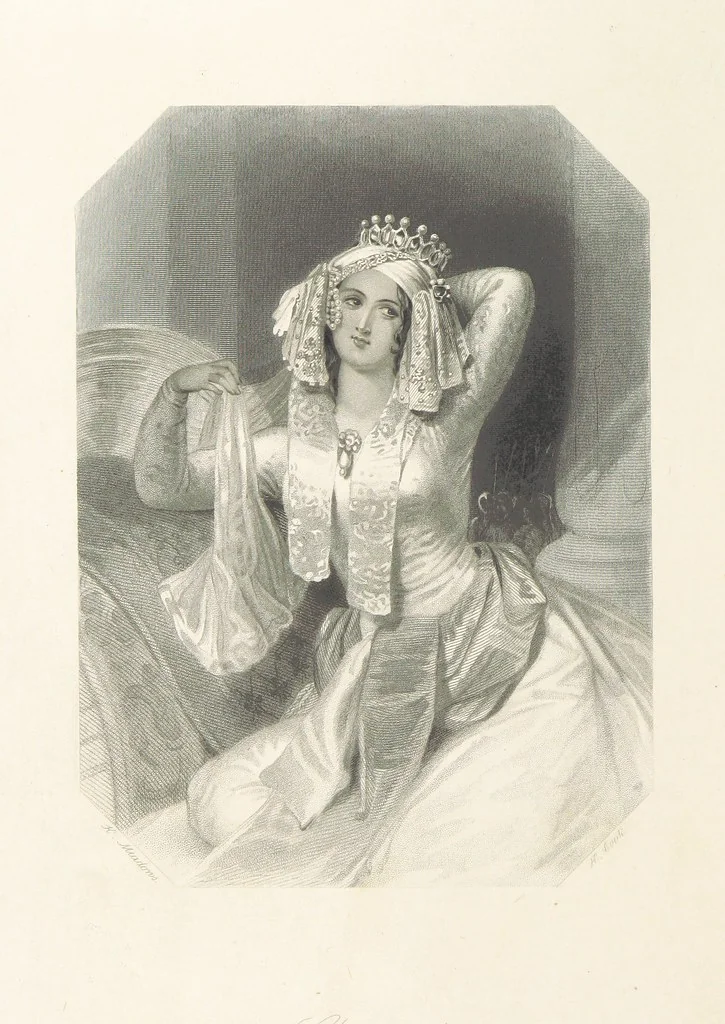 An illustration from The Shakspeare Gallery, containing the principal female characters in the plays of the great poet. Engraved ... from drawings by the first artists, under the superintendence of C. H. [With portions of the text, 1836, leaf 166