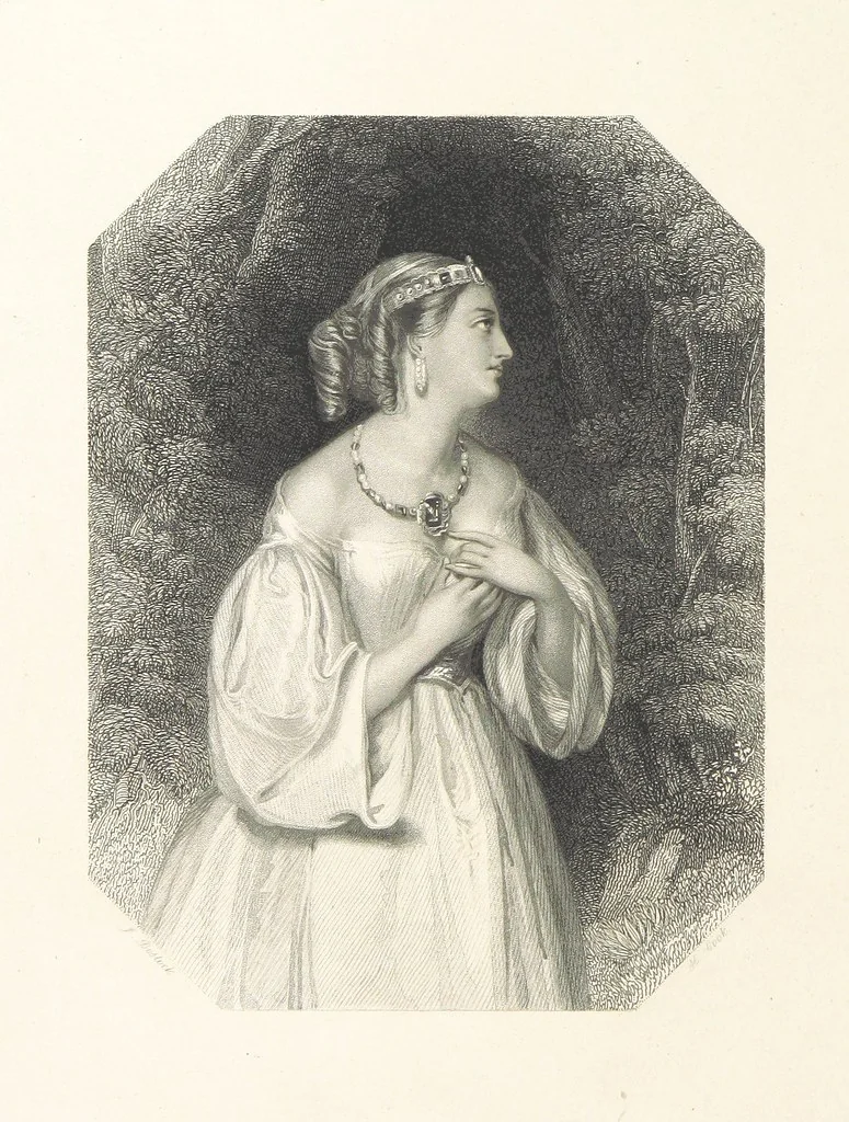 An illustration from The Shakspeare Gallery, containing the principal female characters in the plays of the great poet. Engraved ... from drawings by the first artists, under the superintendence of C. H. [With portions of the text, 1836, leaf 174