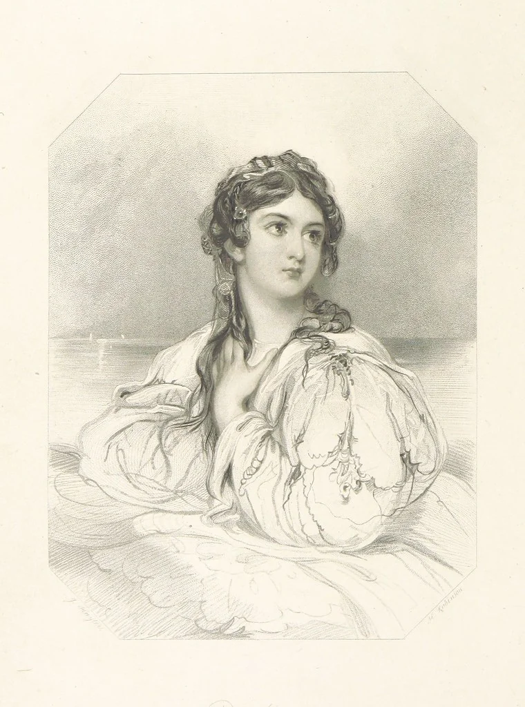 An illustration from The Shakspeare Gallery, containing the principal female characters in the plays of the great poet. Engraved ... from drawings by the first artists, under the superintendence of C. H. [With portions of the text, 1836, leaf 190