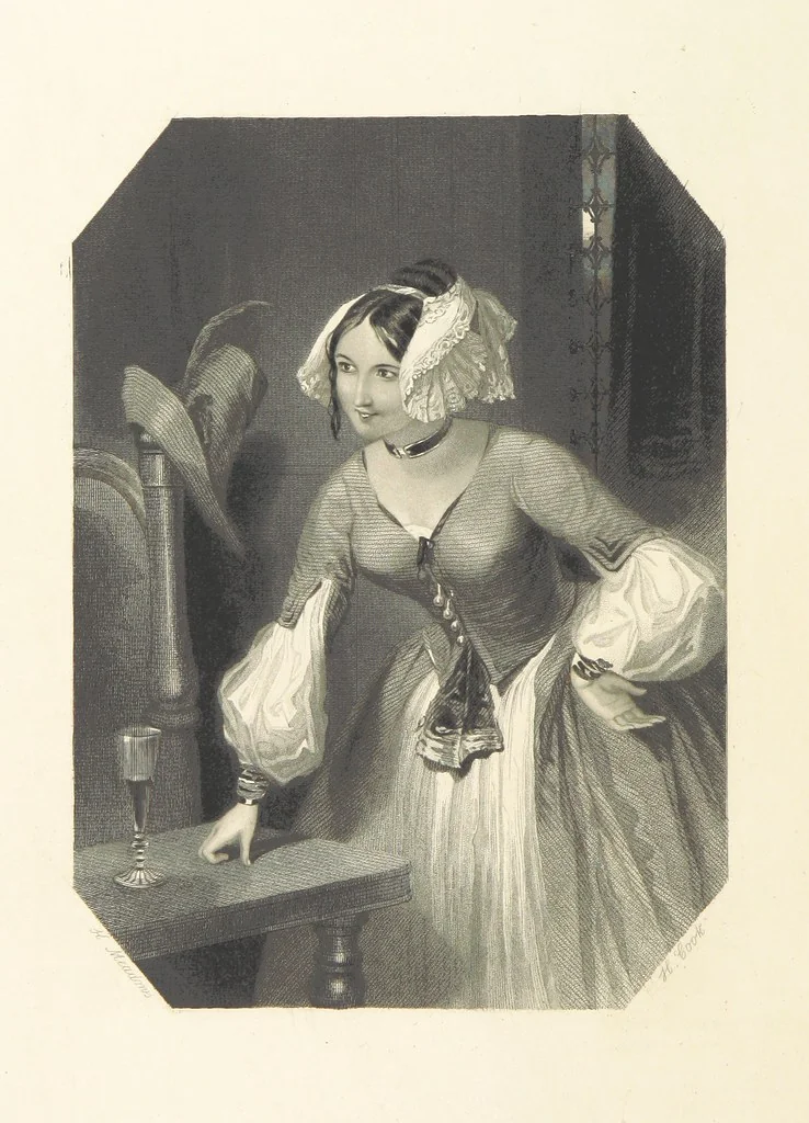 An illustration from The Shakspeare Gallery, containing the principal female characters in the plays of the great poet. Engraved ... from drawings by the first artists, under the superintendence of C. H. [With portions of the text, 1836, leaf 42