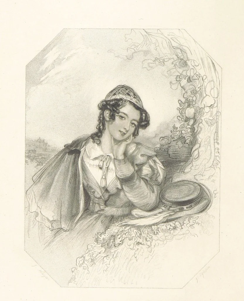 An illustration from The Shakspeare Gallery, containing the principal female characters in the plays of the great poet. Engraved ... from drawings by the first artists, under the superintendence of C. H. [With portions of the text, 1836, leaf 82
