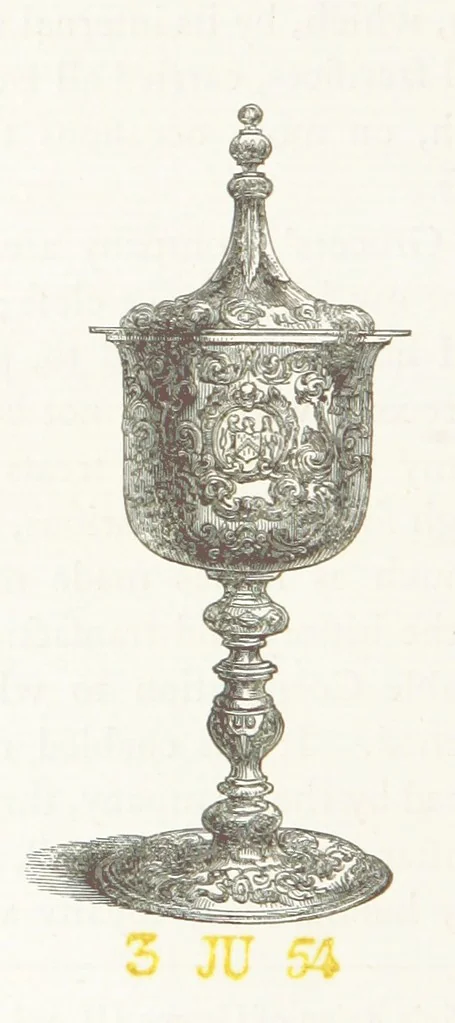 An illustration from Some account of the Worshipful Company of Grocers, of the City of London. [With an Appendix, 1854, leaf 212
