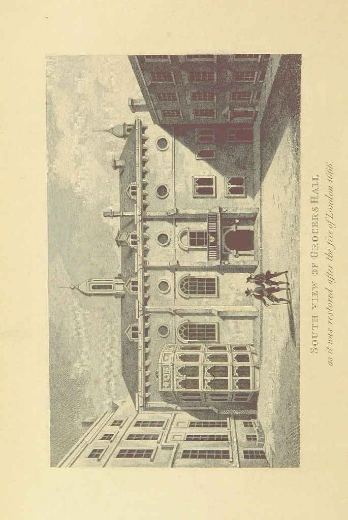 An illustration from Some account of the Worshipful Company of Grocers, of the City of London. [With an Appendix, 1854, leaf 28