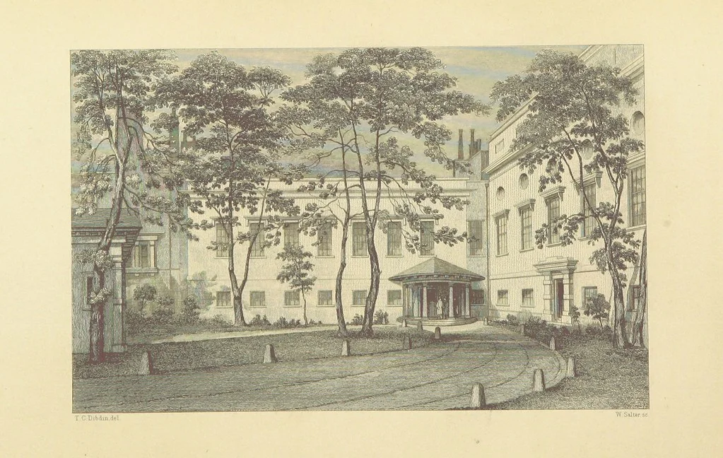 An illustration from Some account of the Worshipful Company of Grocers, of the City of London. [With an Appendix, 1854, leaf 68