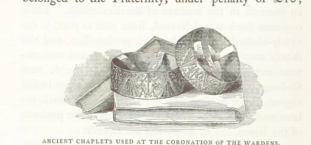 An illustration from Some account of the Worshipful Company of Grocers, of the City of London. [With an Appendix, 1854, leaf 90