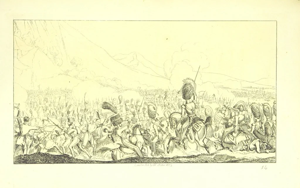 An illustration from The Life of a Soldier; a narrative and descriptive Poem. With ... Engravings, 1823, leaf 145