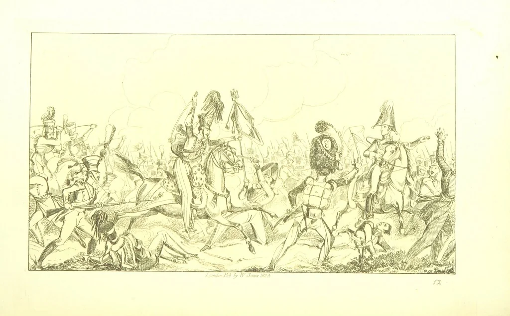 An illustration from The Life of a Soldier; a narrative and descriptive Poem. With ... Engravings, 1823, leaf 182