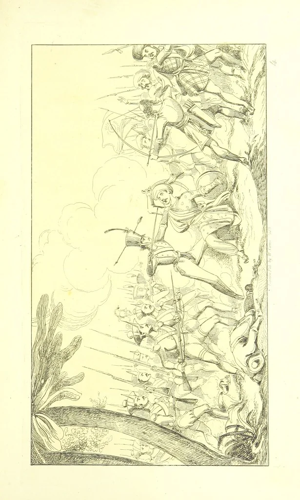 An illustration from The Life of a Soldier; a narrative and descriptive Poem. With ... Engravings, 1823, leaf 39