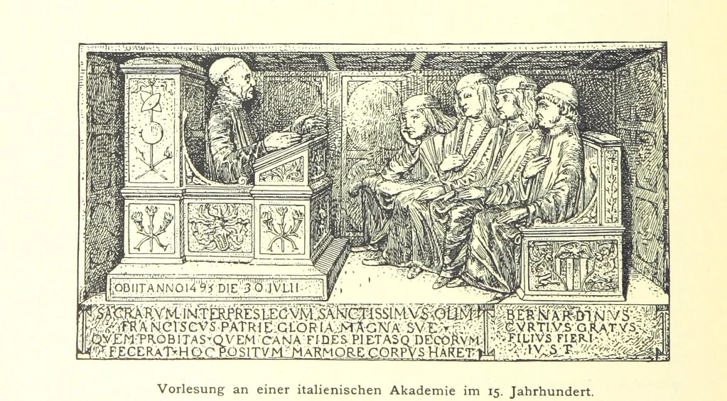 An illustration from Kulturgeschichte ... Vierte Auflage. Neu bearbeitet von M. von Brandt [and others], etc, 1896, leaf 124