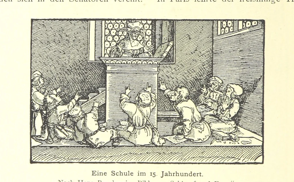 An illustration from Kulturgeschichte ... Vierte Auflage. Neu bearbeitet von M. von Brandt [and others], etc, 1896, leaf 130
