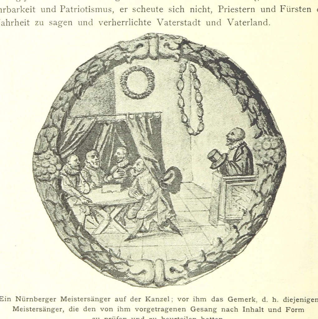 An illustration from Kulturgeschichte ... Vierte Auflage. Neu bearbeitet von M. von Brandt [and others], etc, 1896, leaf 156