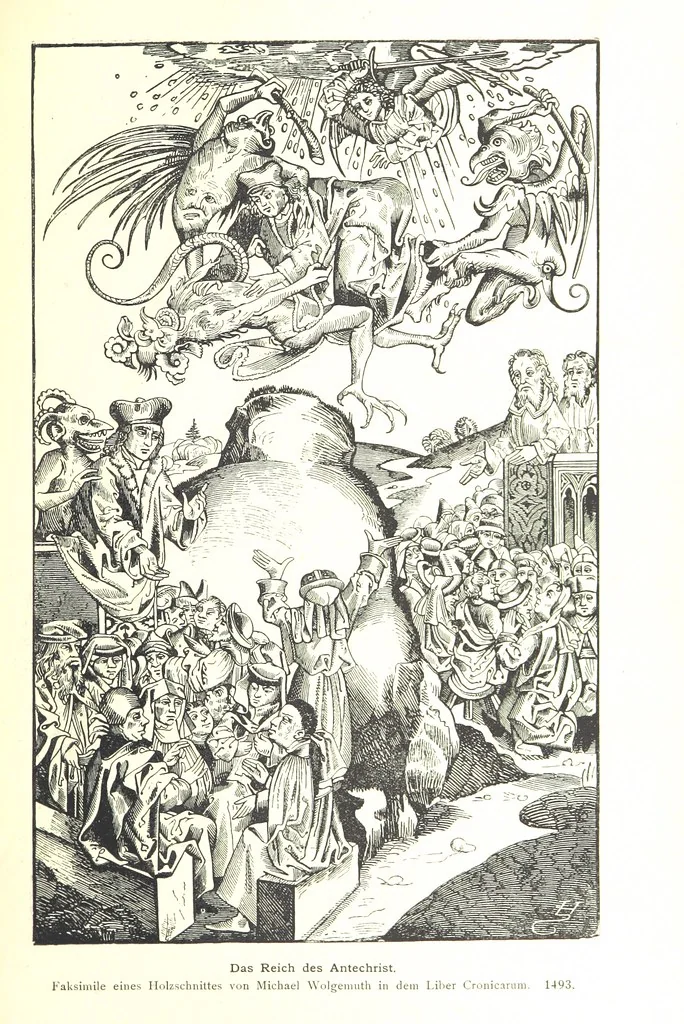 An illustration from Kulturgeschichte ... Vierte Auflage. Neu bearbeitet von M. von Brandt [and others], etc, 1896, leaf 185