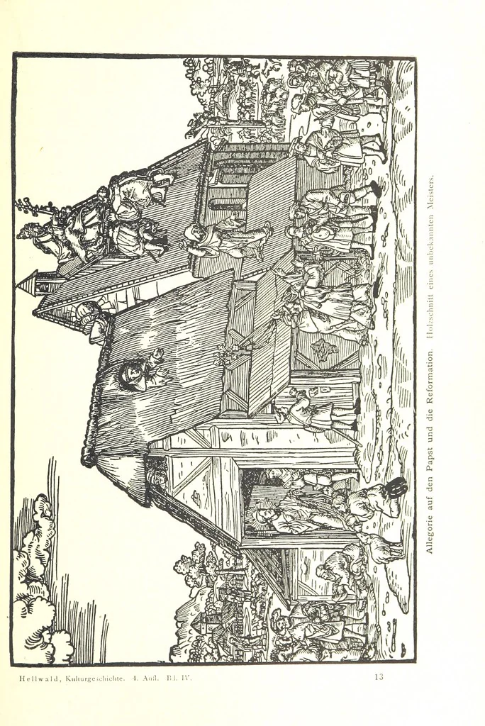 An illustration from Kulturgeschichte ... Vierte Auflage. Neu bearbeitet von M. von Brandt [and others], etc, 1896, leaf 203