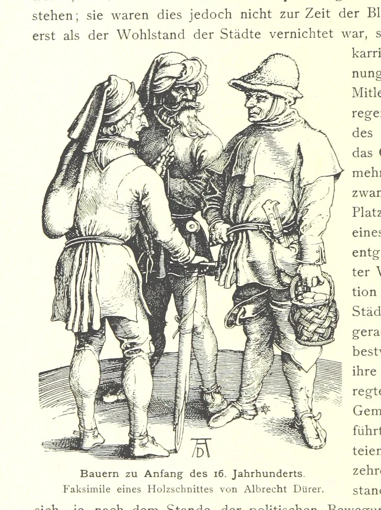 An illustration from Kulturgeschichte ... Vierte Auflage. Neu bearbeitet von M. von Brandt [and others], etc, 1896, leaf 208