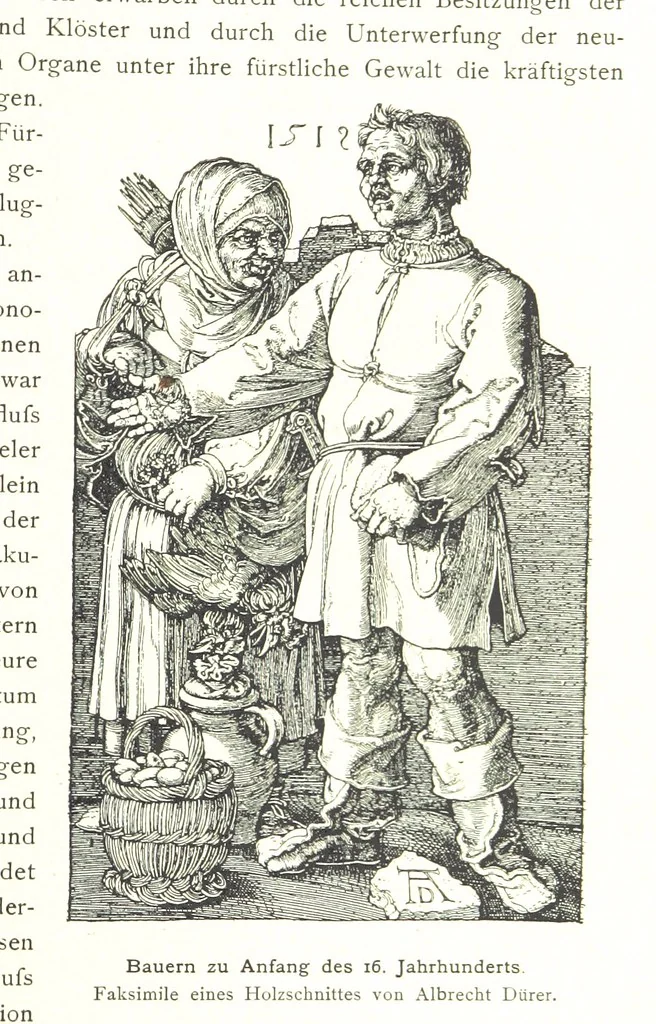 An illustration from Kulturgeschichte ... Vierte Auflage. Neu bearbeitet von M. von Brandt [and others], etc, 1896, leaf 209