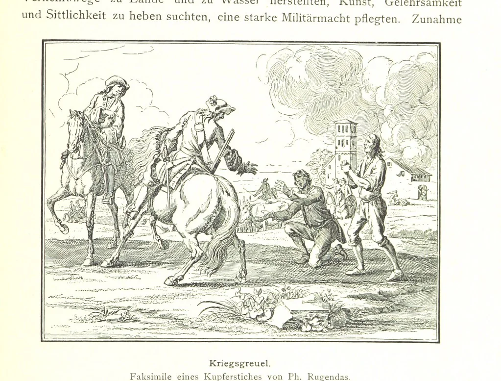 An illustration from Kulturgeschichte ... Vierte Auflage. Neu bearbeitet von M. von Brandt [and others], etc, 1896, leaf 231