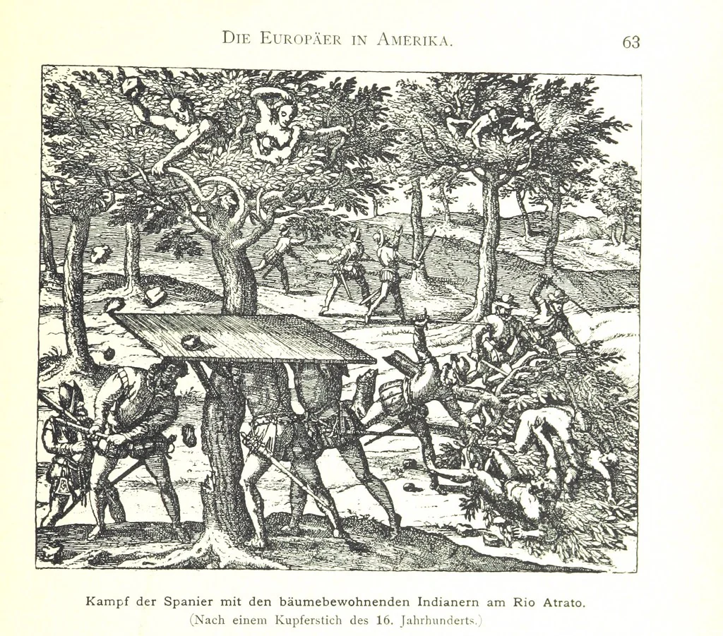 An illustration from Kulturgeschichte ... Vierte Auflage. Neu bearbeitet von M. von Brandt [and others], etc, 1896, leaf 73
