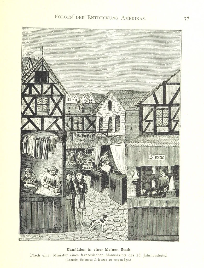 An illustration from Kulturgeschichte ... Vierte Auflage. Neu bearbeitet von M. von Brandt [and others], etc, 1896, leaf 87