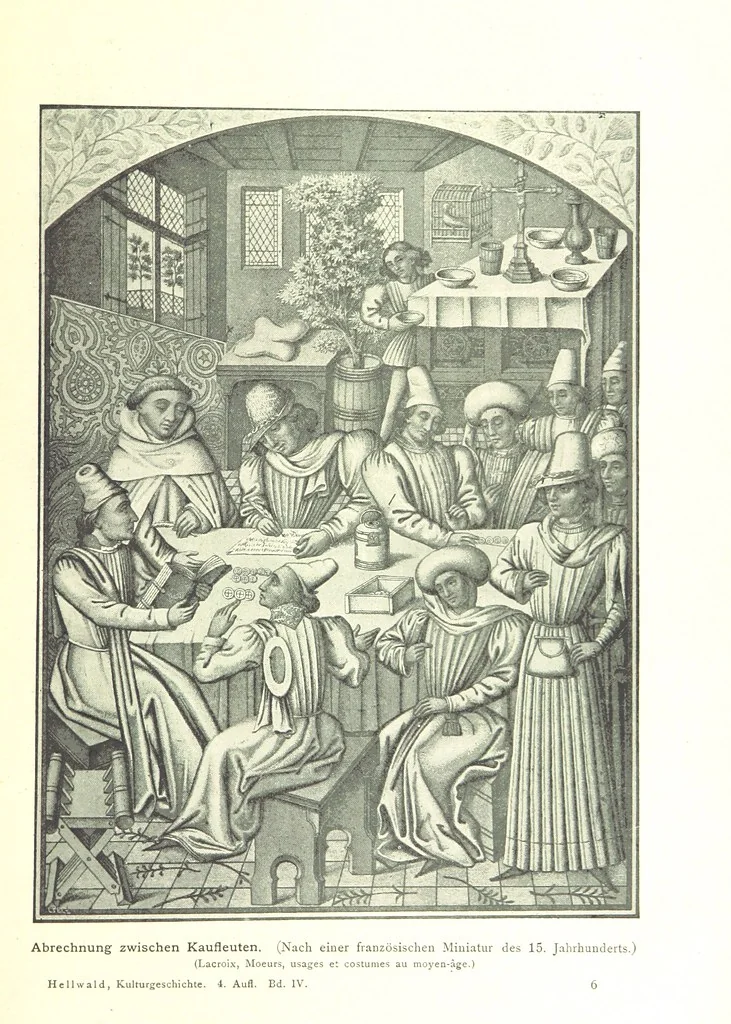 An illustration from Kulturgeschichte ... Vierte Auflage. Neu bearbeitet von M. von Brandt [and others], etc, 1896, leaf 91