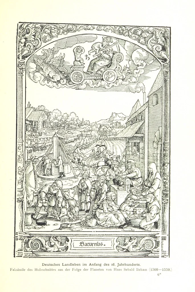 An illustration from Kulturgeschichte ... Vierte Auflage. Neu bearbeitet von M. von Brandt [and others], etc, 1896, leaf 93