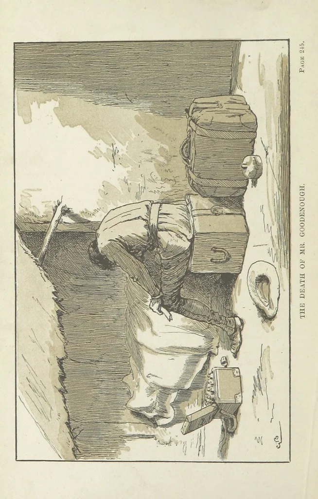 An illustration from By Sheer Pluck: a tale of the Ashanti War, etc, 1884, leaf 262