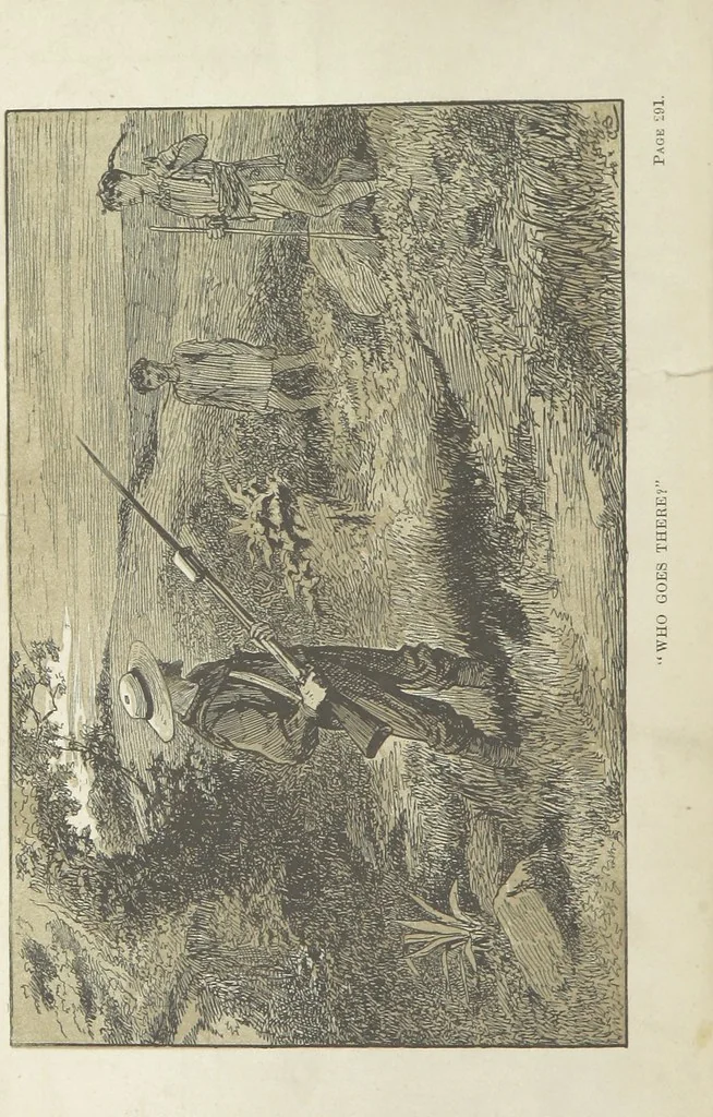 An illustration from By Sheer Pluck: a tale of the Ashanti War, etc, 1884, leaf 310