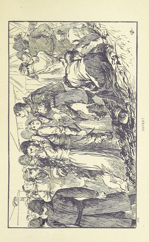 An illustration from Facing Death: or, the Hero of the Vaughan Pit. A tale of the coal mines, 1897, leaf 289
