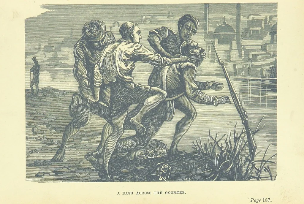 An illustration from In Times of Peril. A tale of India ... With ... illustrations, 1883, leaf 209
