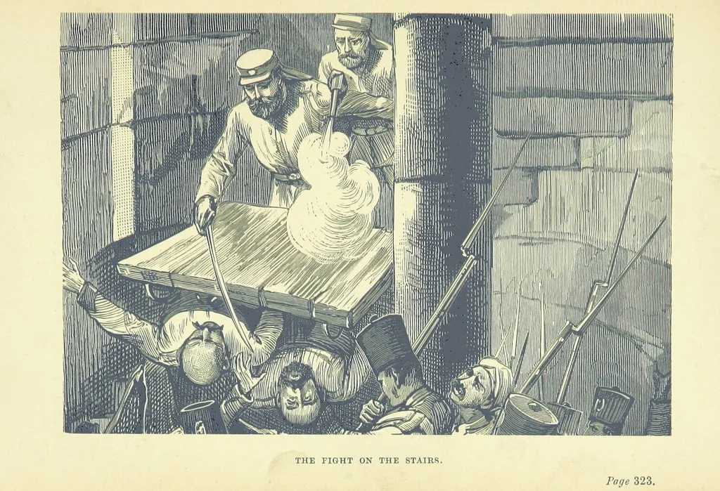 An illustration from In Times of Peril. A tale of India ... With ... illustrations, 1883, leaf 363