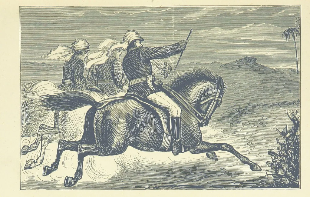 An illustration from In Times of Peril. A tale of India ... With ... illustrations, 1883, leaf 99