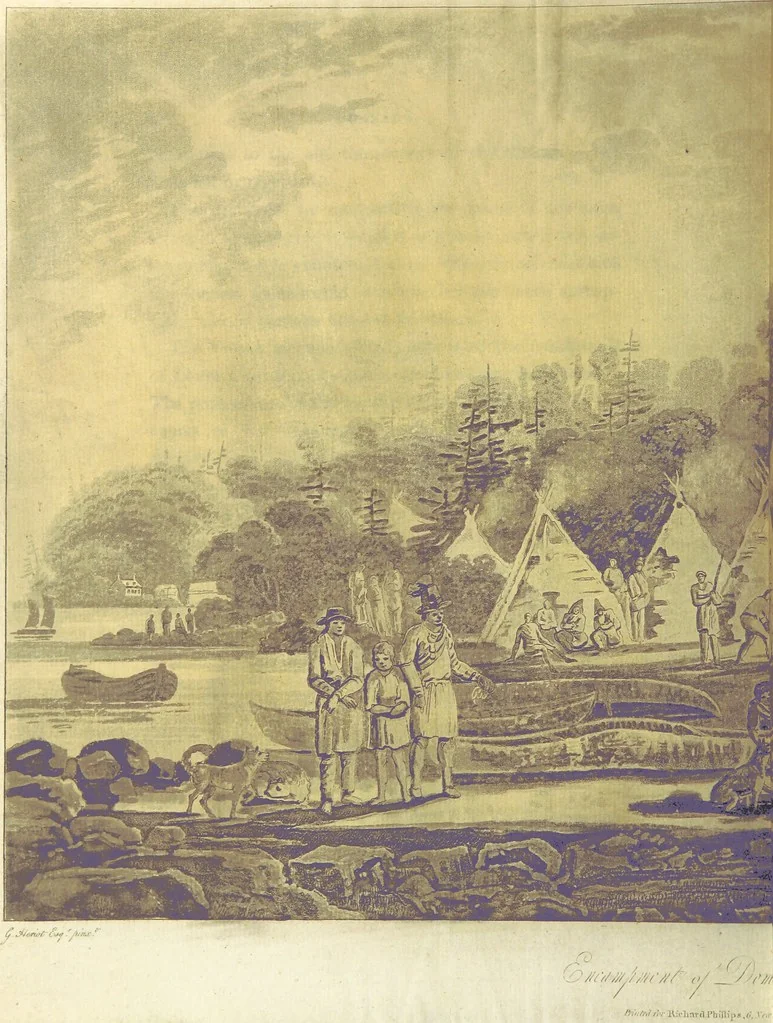An illustration from Travels through the Canadas, ... to which is subjoined a comparative view of the manners and customs of several of the Indian nations of North and South America, etc, 1807, leaf 348
