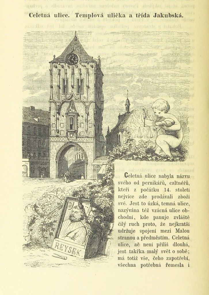 An illustration from Malebné cesty po Praze, 1866, leaf 202
