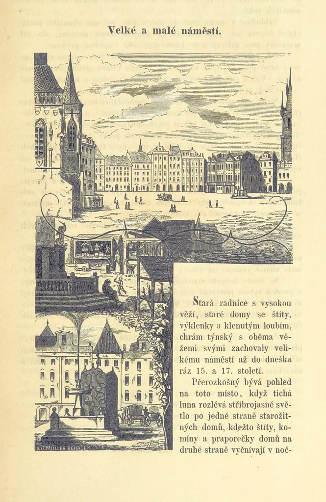 An illustration from Malebné cesty po Praze, 1866, leaf 35
