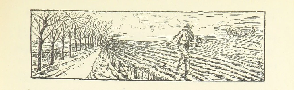 An illustration from Among the Heather. New edition, 1891, leaf 33