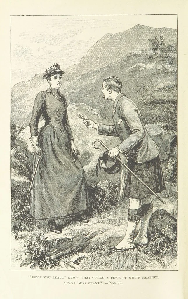 An illustration from Among the Heather. New edition, 1891, leaf 6