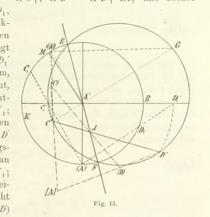 An illustration from Lehrbuch der Landkartenprojektionen, 1885, leaf 65