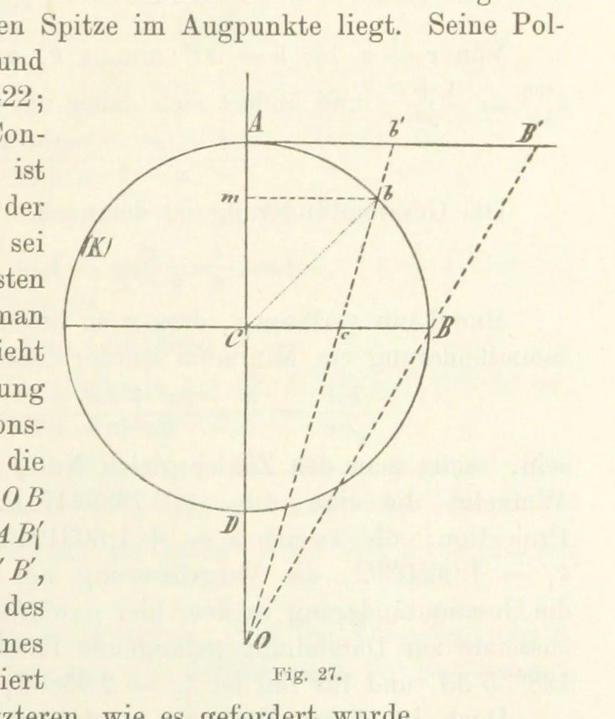 An illustration from Lehrbuch der Landkartenprojektionen, 1885, leaf 95