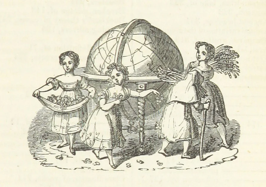 An illustration from The Earth? its physical condition and most remarkable phenomena, 1855, leaf 405