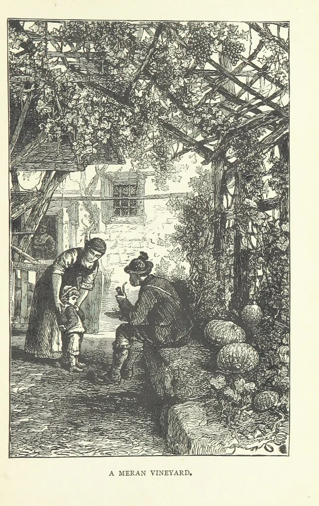 An illustration from Rambles and scrambles in the Tyrol. By E. R. H. [i.e. E. R. Hill.] [With two chapters contributed by Henry Hill, 1885, leaf 103