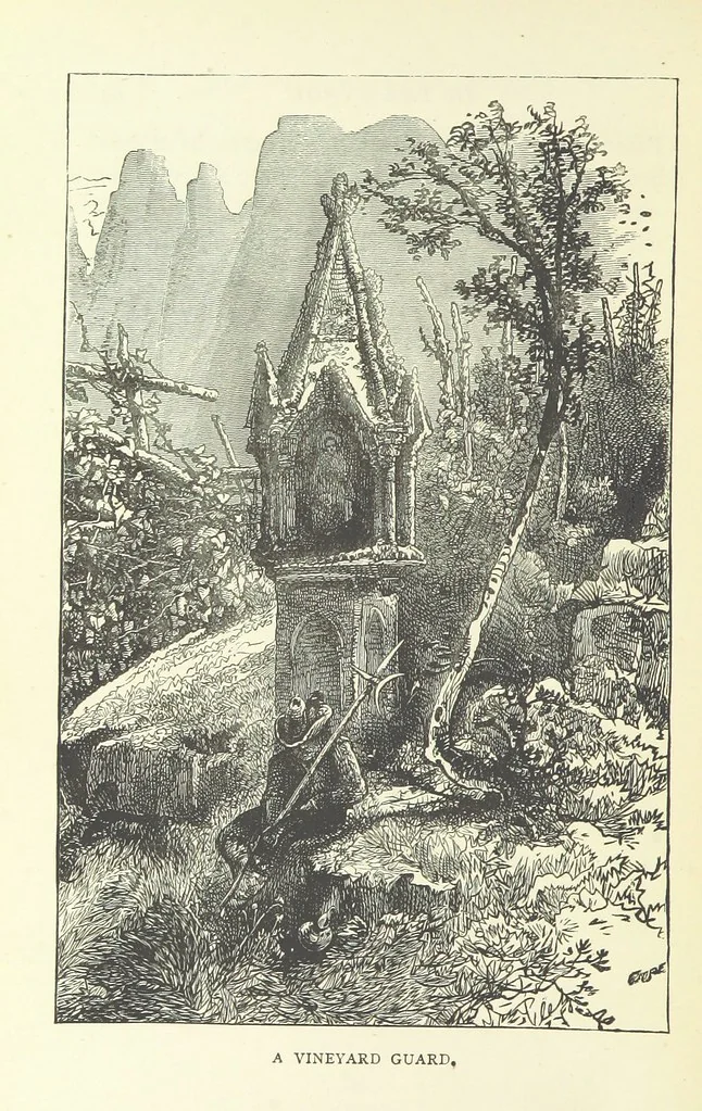 An illustration from Rambles and scrambles in the Tyrol. By E. R. H. [i.e. E. R. Hill.] [With two chapters contributed by Henry Hill, 1885, leaf 108