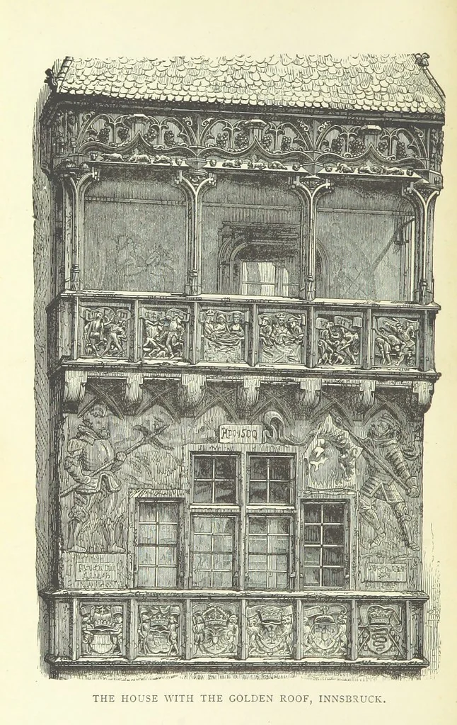 An illustration from Rambles and scrambles in the Tyrol. By E. R. H. [i.e. E. R. Hill.] [With two chapters contributed by Henry Hill, 1885, leaf 36