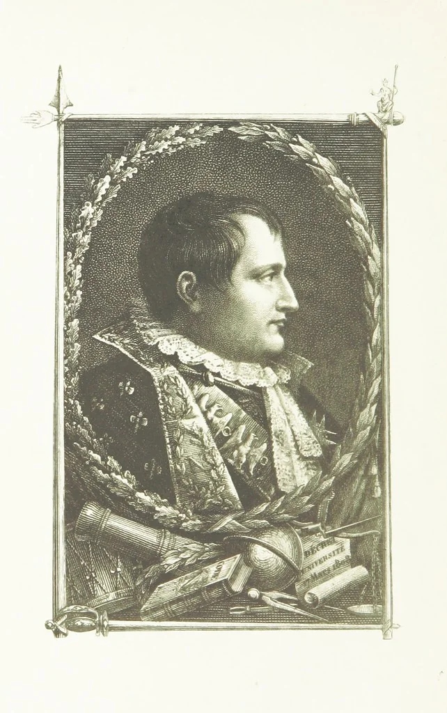 An illustration from A Metrical History of the Life and Times of Napoleon Bonaparte. A collection of poems and songs ... selected and arranged with introductory notes and connecting narrative ... With ... illustrations, 1896, leaf 10
