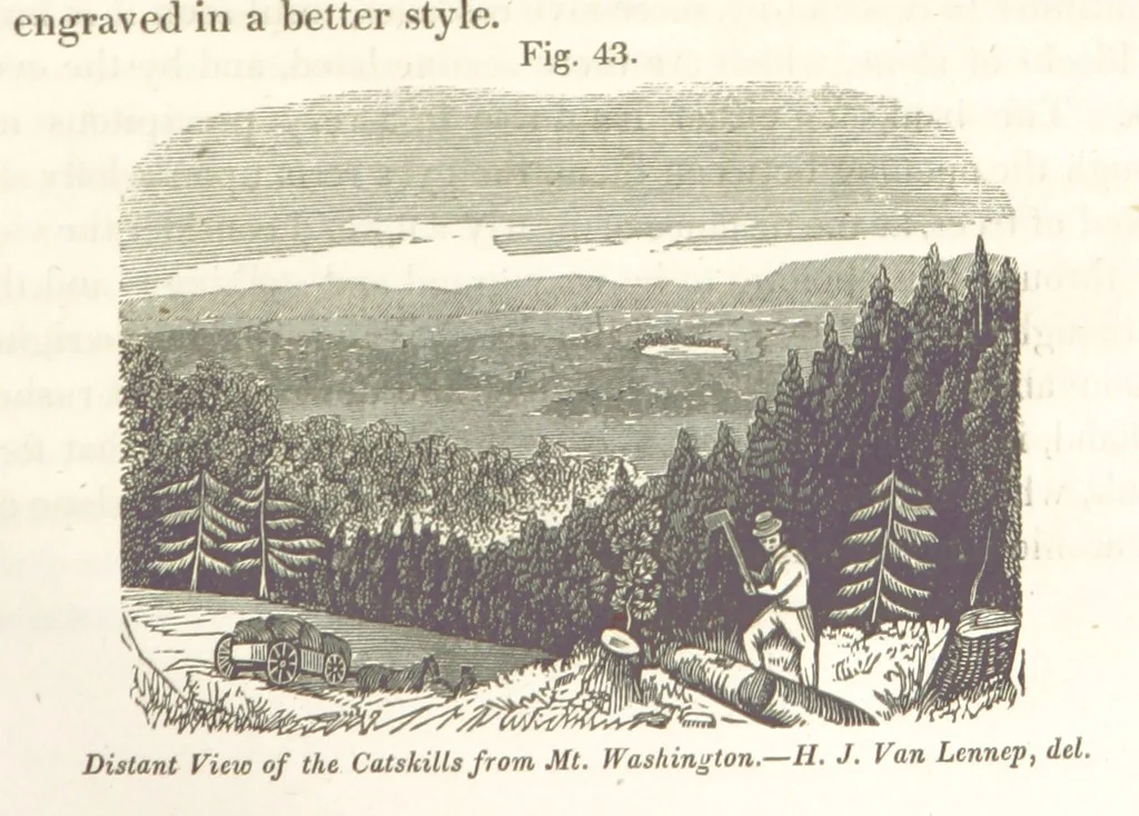 An illustration from Sketch of the scenery of Massachusetts. With plates. From the Geological Report of Prof. Hitchcock, 1842, leaf 101