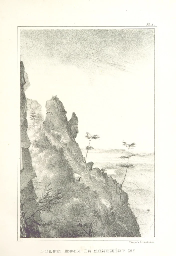An illustration from Sketch of the scenery of Massachusetts. With plates. From the Geological Report of Prof. Hitchcock, 1842, leaf 23