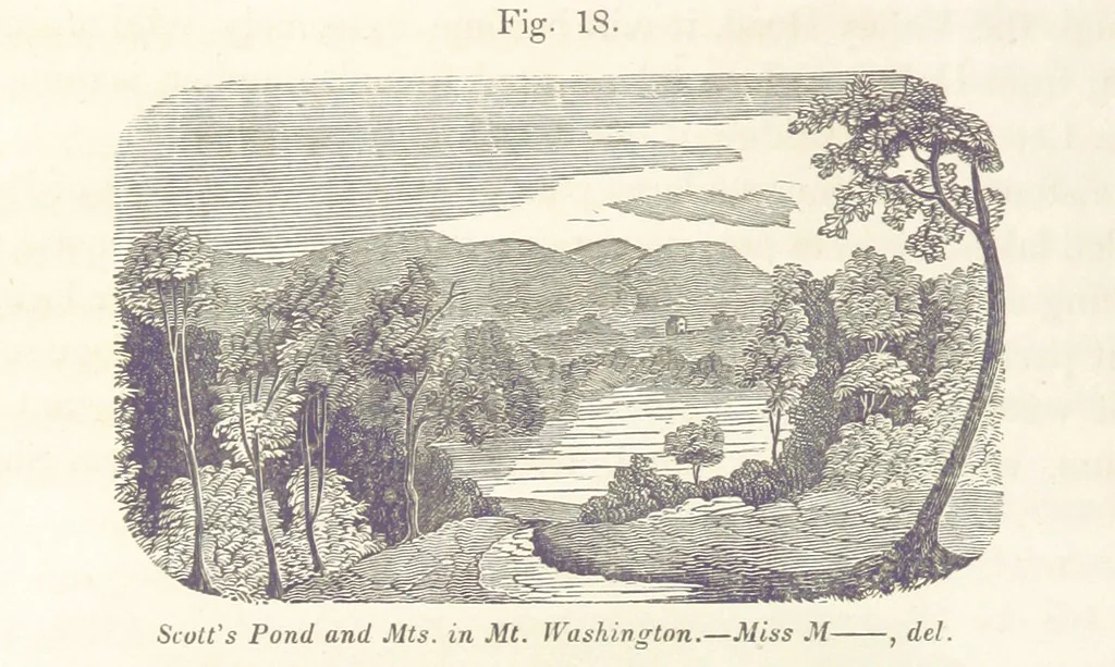 An illustration from Sketch of the scenery of Massachusetts. With plates. From the Geological Report of Prof. Hitchcock, 1842, leaf 48